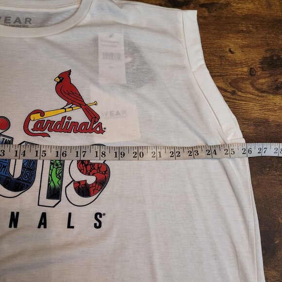 Wear by Erin Andrews Stl Cardinals T Shirt XXL Hi Low Hem Light Weight NWT - Picture 6 of 8